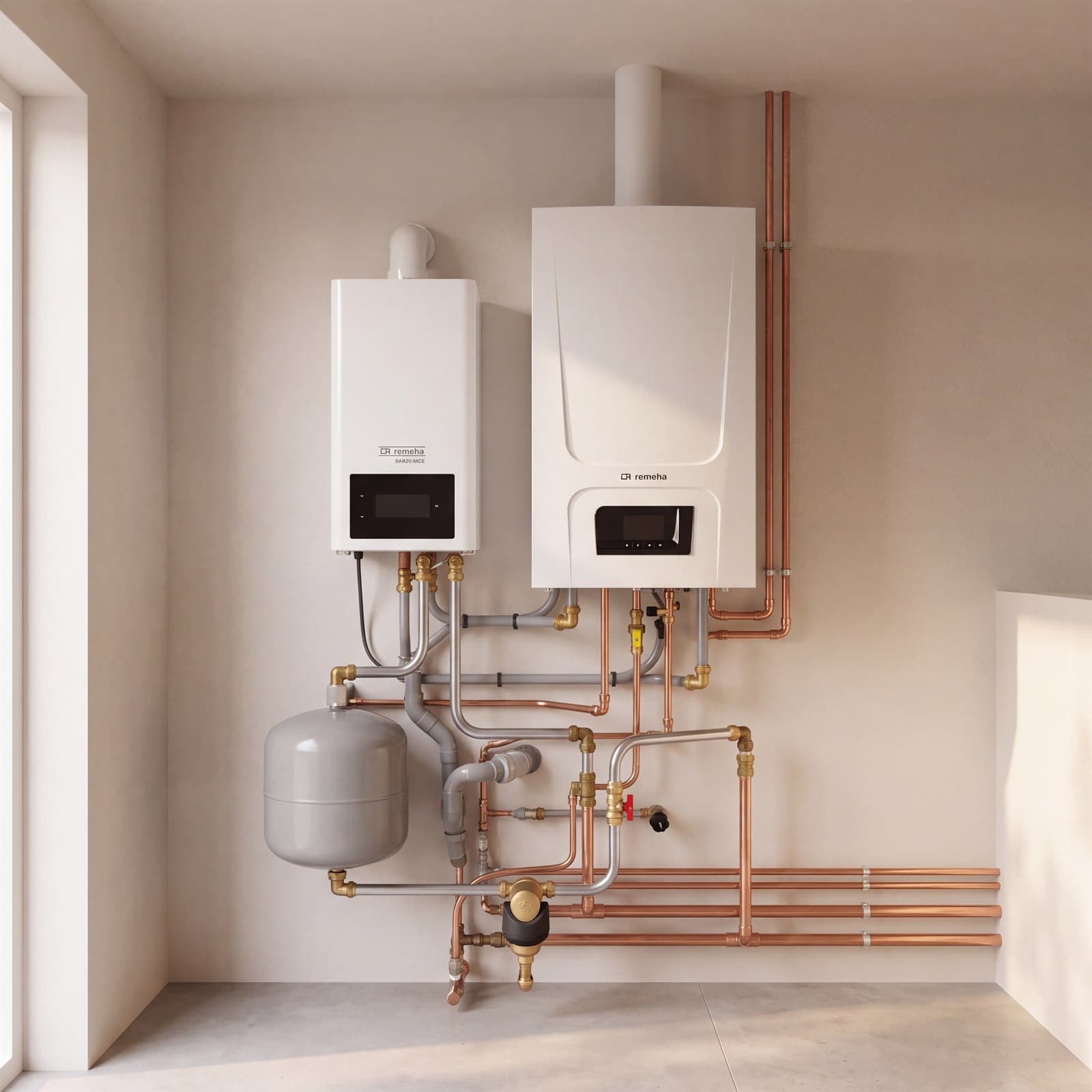 Nette Remeha cv-ketelinstallatie door OGU10